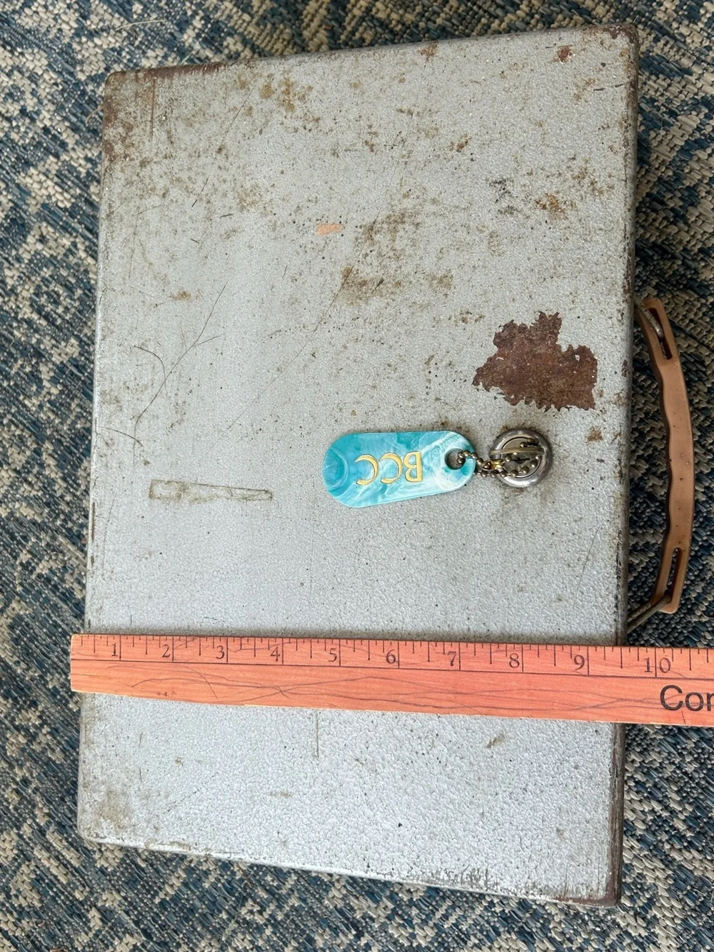 Old Vintage Metal Lock Box